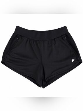 Fila Sport Black Athletic Zip-Pocket Training Shorts Size Medium